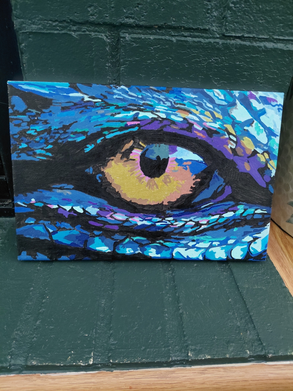 Blue Dragon Eye Canvas Art -